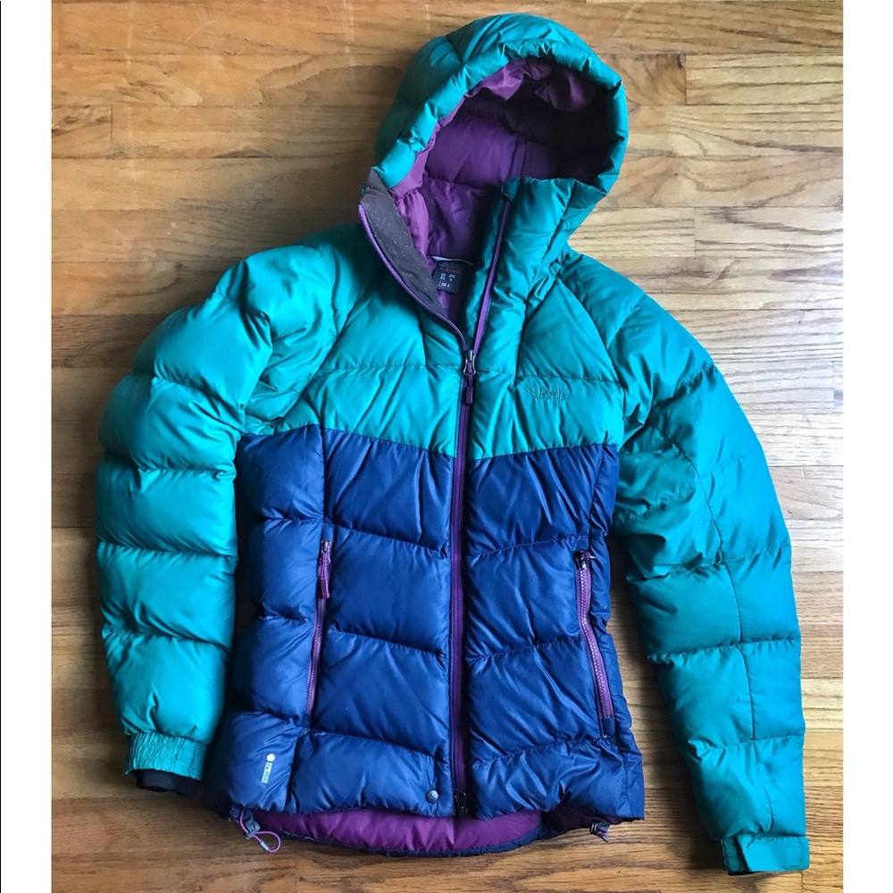 Women’s Rab Asylum Down Jacket Puffer Coat. XS